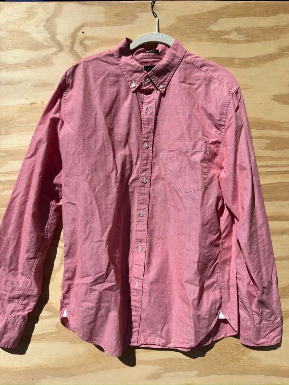 J crew mens shirt large slim-fit pink/salmon nantucket vibes